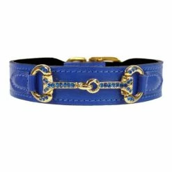 Hartman And Rose Hondenhalsband Horse & Hound Kobalt Blauw