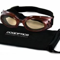 Dogoptics Hondenzonnebril Biker Brown Frame/Brown Lens