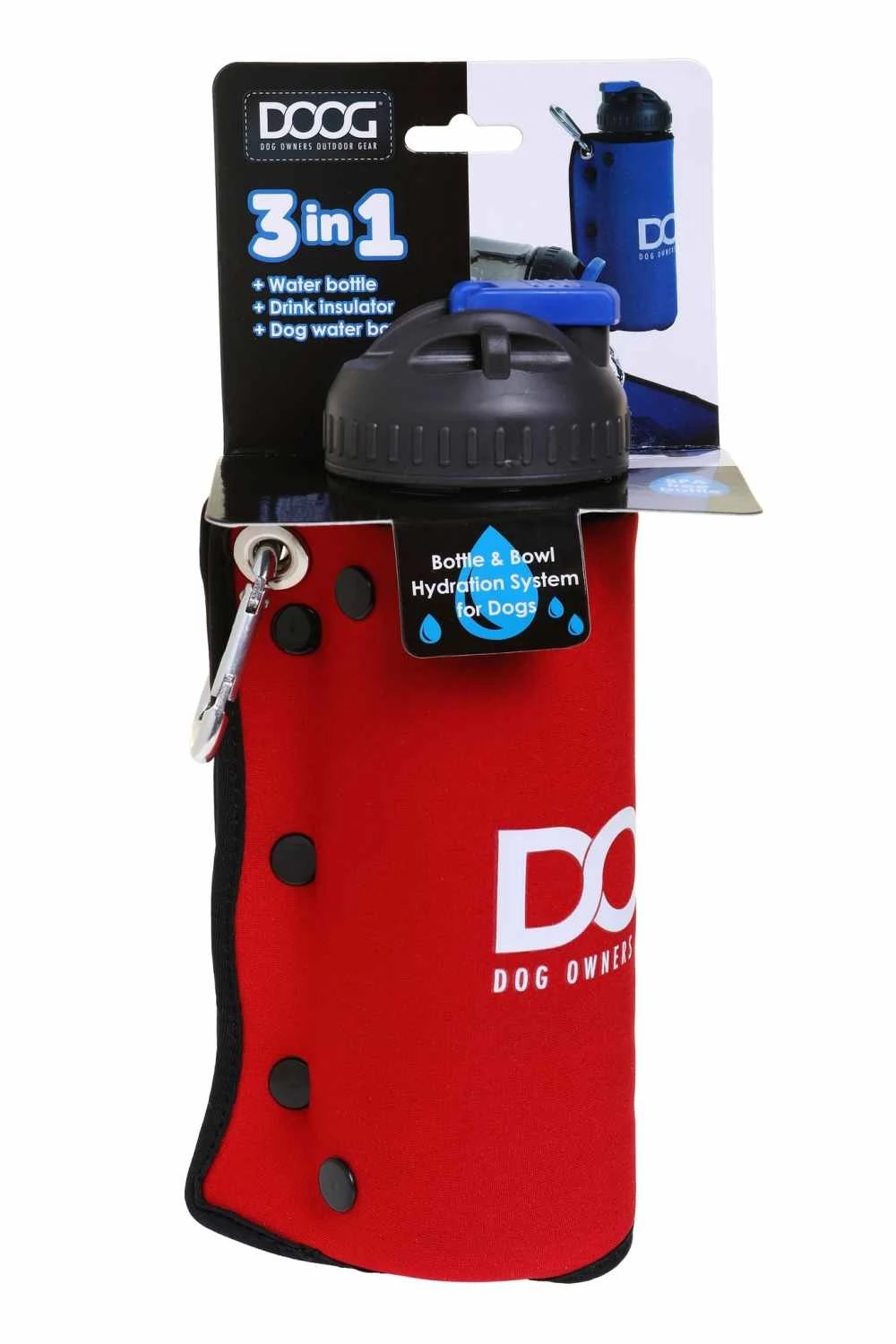 DOOG Waterfles Red 3-in-1 3 DOOG Waterfles Red 3-in-1