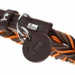 Hunter Hondenhalsband Solid Education Cord Bruin Oranje 15 Hunter Hondenhalsband Solid Education Cord Bruin Oranje -Hond winkel image 1793