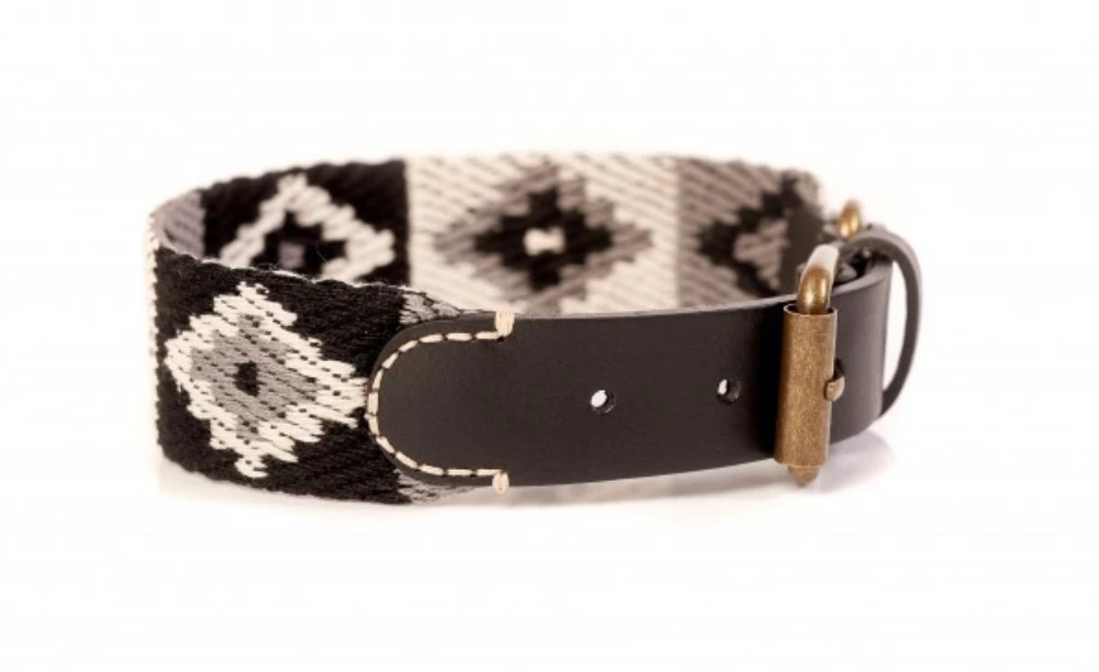 Buddys Hondenhalsband Peruvian Indian Zwart 3 Buddys Hondenhalsband Peruvian Indian Zwart