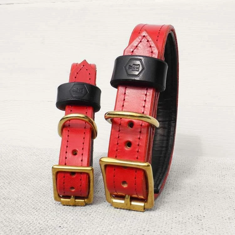 Houndworthy Hondenhalsband Bridle Leather Oxblood Red 5 Houndworthy Hondenhalsband Bridle Leather Oxblood Red - Afbeelding 3