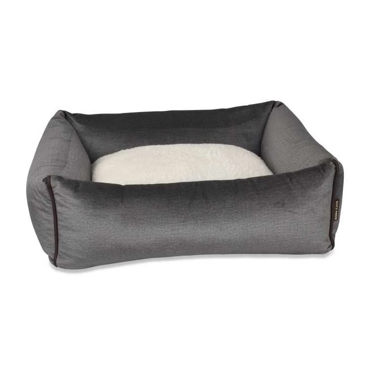 KONA CAVE Hondenmand Snuggle Cave Bed Grey Velvet 6 KONA CAVE Hondenmand Snuggle Cave Bed Grey Velvet - Afbeelding 4