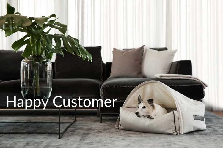 KONA CAVE Hondenmand Snuggle Cave Bed Grey Velvet 8 KONA CAVE Hondenmand Snuggle Cave Bed Grey Velvet - Afbeelding 6