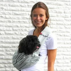 4LazyLegs Hondendraagtas Canvas Grijs XS