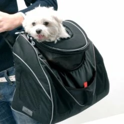 Petego Hondendraagtas Contour Black Label Zwart -Hond winkel image 2751