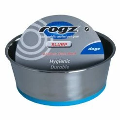 Rogz Drinkbak Of Voerbak RVS Slurp Blauw -Hond winkel image 2935