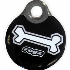 Rogz Instant ID Tag Black Bone