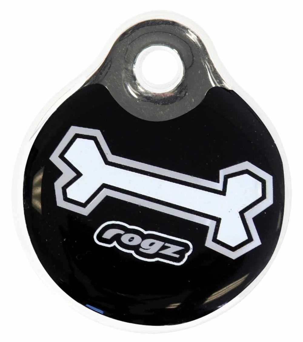 Rogz Instant ID Tag Black Bone 3 Rogz Instant ID Tag Black Bone