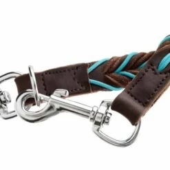 Hunter Hondenriem Solid Education Cord Bruin Turquoise -Hond winkel image 3271