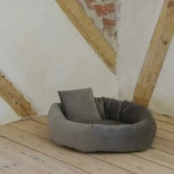 Silvio Design Hondenmand Fluweel Taupe -Hond winkel image 333