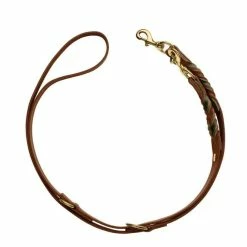 Hunter Verstelbare Hondenriem Solid Education Duo Cognac -Hond winkel image 3686