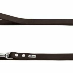 Hunter Verstelbare Hondenriem Donkerbruin Leer
