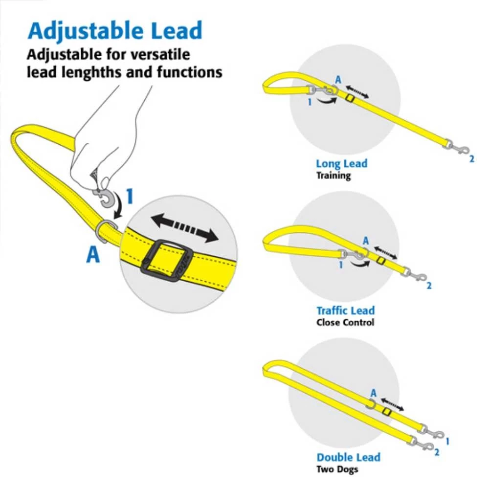 Rogz Hondenriem Utility Control Multi Lead Rood 5 Rogz Hondenriem Utility Control Multi Lead Rood - Afbeelding 3