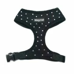 Wagytail Hondentuig Zwart Met Swarovski