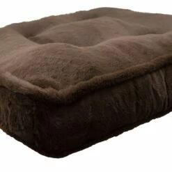 Bessie And Barnie Hondenkussen Rectangle Short Shag Brown Fox -Hond winkel image 5049