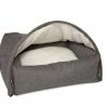 KONA CAVE Hondenmand Snuggle Cave Bed Brown Herringbone -Hond winkel image 5166