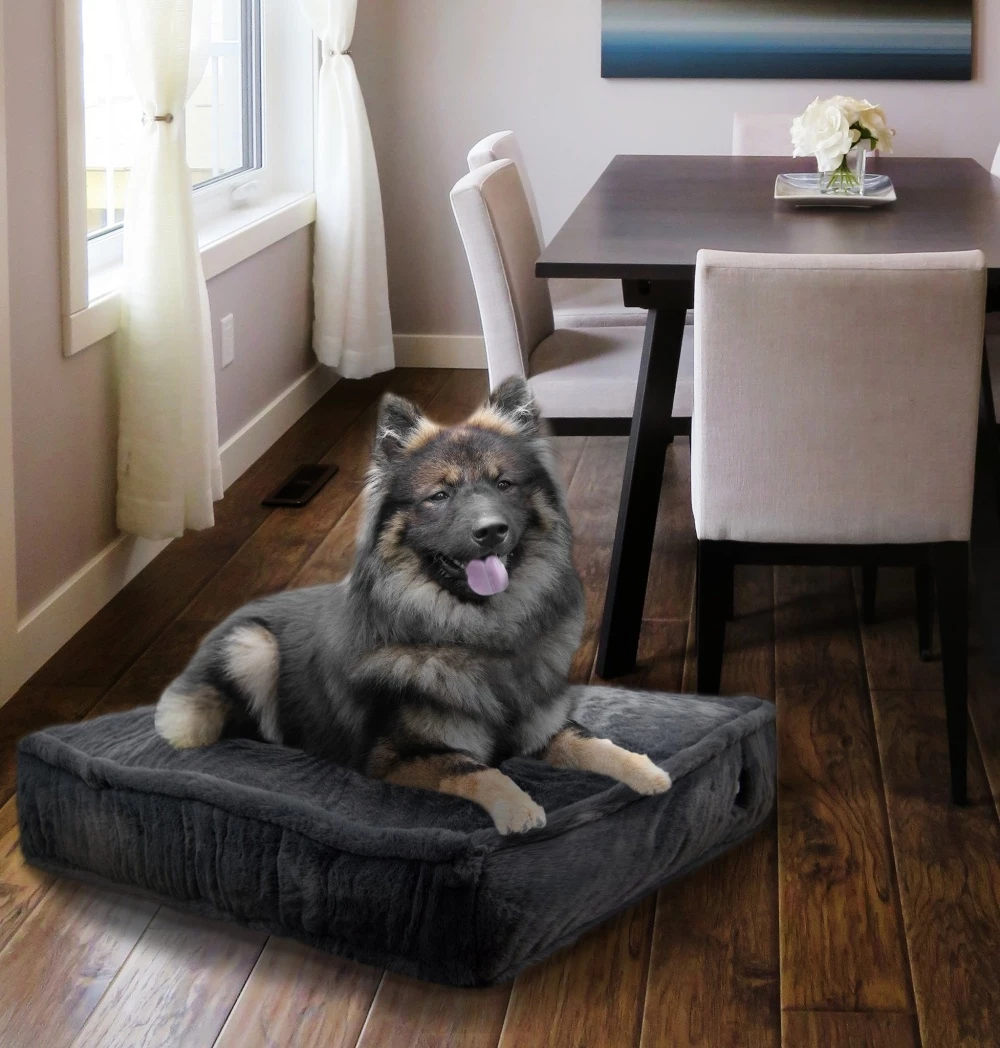 Bessie And Barnie Hondenkussen Rectangle Short Shag Mystic Grey 3 Bessie And Barnie Hondenkussen Rectangle Short Shag Mystic Grey