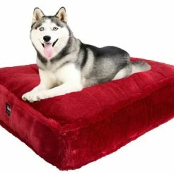 Bessie And Barnie Hondenkussen Rectangle Mid Shag Majestic Red -Hond winkel image 5291