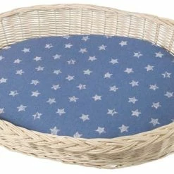 Silvio Design Witte Rieten Hondenmand