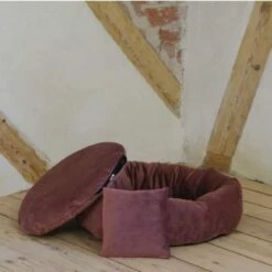 Silvio Design Hondenmand Fluweel Rood -Hond winkel image 5522