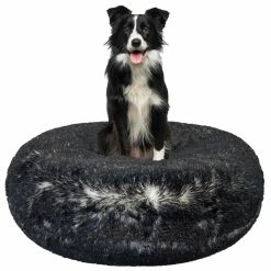 Bessie And Barnie Hondenmand Bagel Frosted White