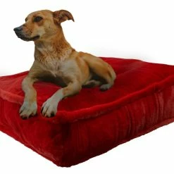 Bessie And Barnie Hondenkussen Rectangle Short Shag Red Rabbit -Hond winkel image 5606