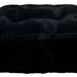 Bessie And Barnie Hondenkussen Rectangle Short Shag Black Panther -Hond winkel image 5761