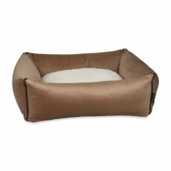 KONA CAVE Hondenmand Snuggle Cave Bed Beige Velvet -Hond winkel image 5835