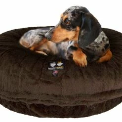 Bessie And Barnie Hondenmand Bagel Mid Shag Brown Forest