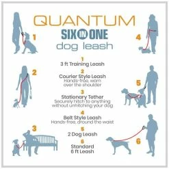 Kurgo Hondenriem Quantum 6-in-1 Oranje -Hond winkel image 6761