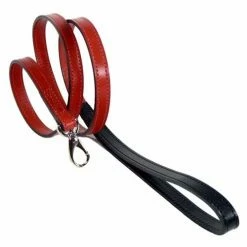 Hartman And Rose Hondenriem Hartman Nikkel Beslag Ferrari Rood