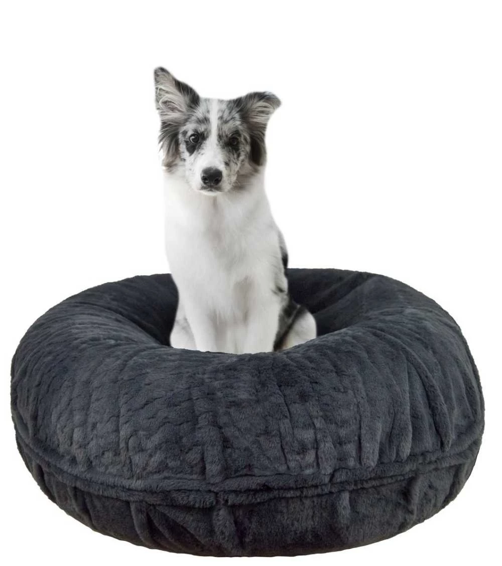 Bessie And Barnie Hondenmand Bagel Short Shag Mystic Grey 3 Bessie And Barnie Hondenmand Bagel Short Shag Mystic Grey