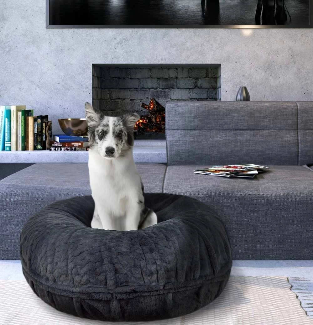 Bessie And Barnie Hondenmand Bagel Short Shag Mystic Grey 4 Bessie And Barnie Hondenmand Bagel Short Shag Mystic Grey - Afbeelding 2