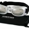 Dogoptics Hondenzonnebril Biker Silver Frame/Mirror Lens -Hond winkel image 883