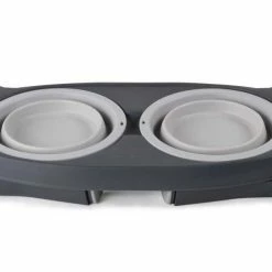 Dexas Adjustable Height Pet Feeder Light Grey -Hond winkel image 938