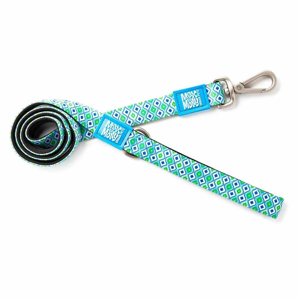 Max&Molly Max & Molly Hondenriem Short Leash Retro Blue 3 Max&Molly Max & Molly Hondenriem Short Leash Retro Blue
